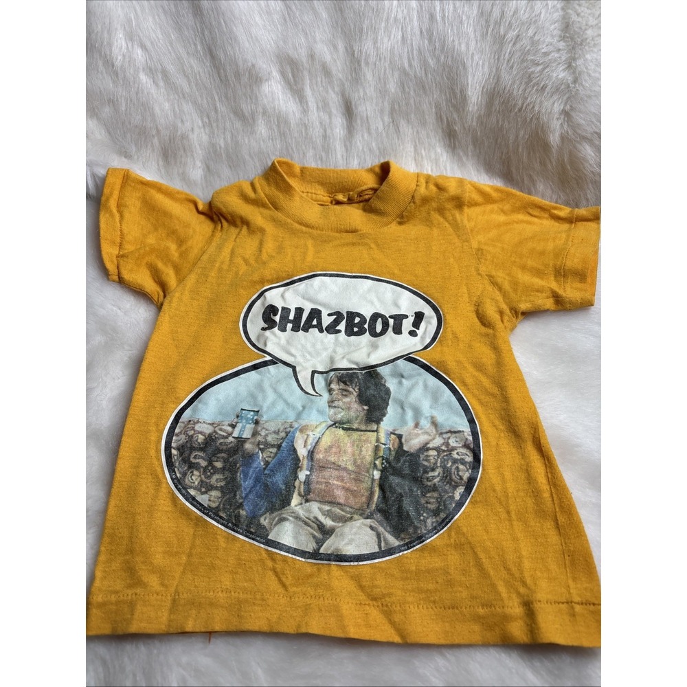 Robin Williams "Mork &Mindy" Vintage Kids Shirt Yellow GUC